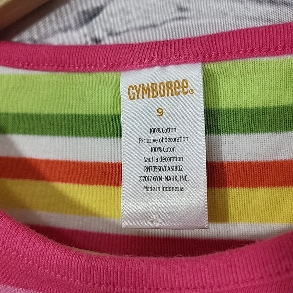 Gymboree Girls Skirt Tank Top Set Pink Green Striped 2 Piece Sz 9‎ Year Summer